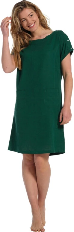 Robe De Plage Col Bateau Vert