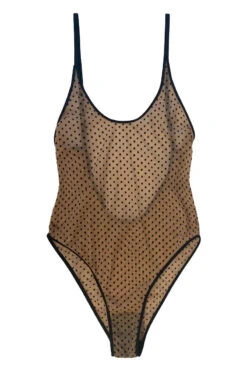 Body Tulle Pois Noir -Lingerie Sensuel Boutique body tulle pois