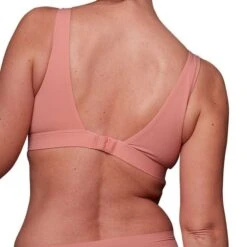 Soutien-gorge Sans Armature Cache Coeur Uni Terracotta -Lingerie Sensuel Boutique cache coeur terracotta dos esquisse