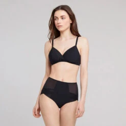 Culotte Haute Noir Rêve De Lou 5 Culotte Haute Noir Rêve De Lou -Lingerie Sensuel Boutique culotte haute noir gainante reve de lou lingerie 3