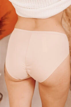 Slip Haut Coton Band -Lingerie Sensuel Boutique culottecotonbandjaniracouleurchair 1