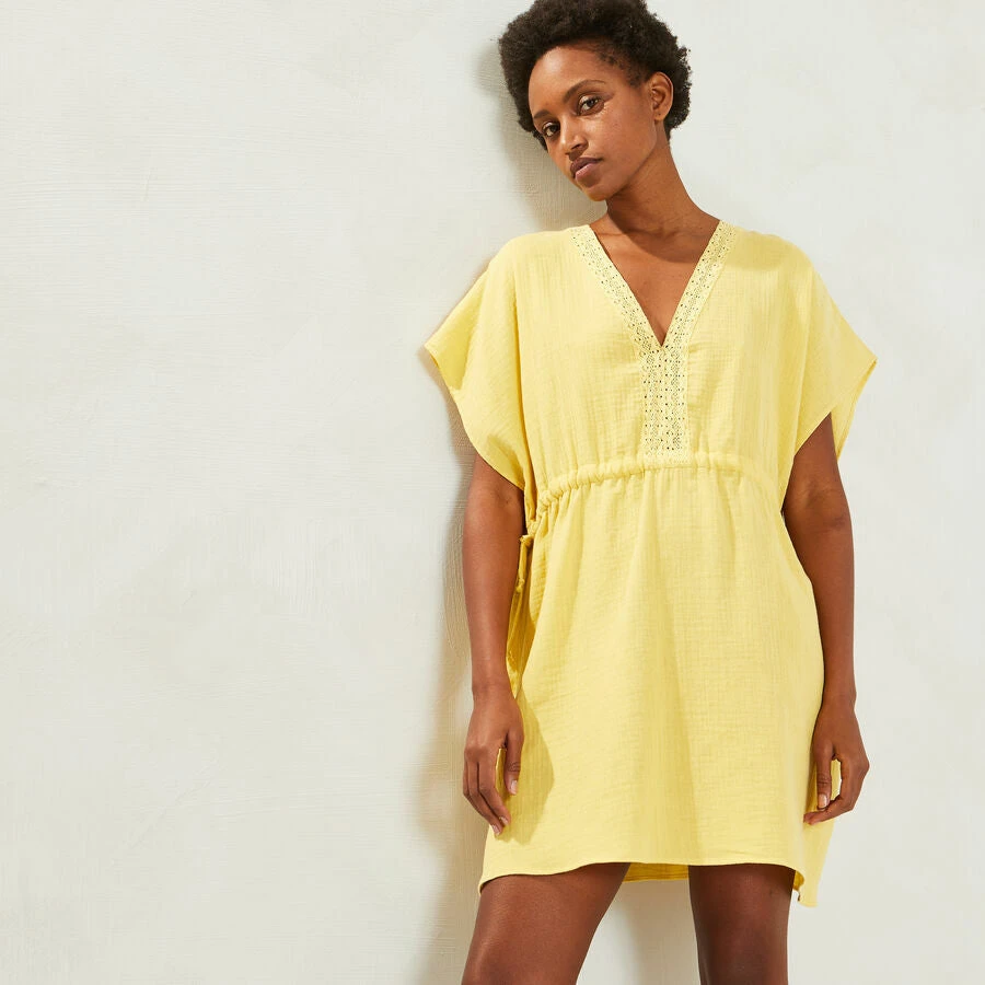 Kaftan Court Jaune 1 Kaftan Court Jaune