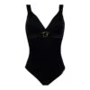 Maillot De Bain 1 Pièce Noir Anneaux D'or