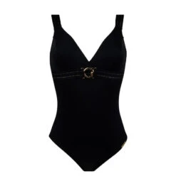 Maillot De Bain 1 Pièce Noir Anneaux D'or