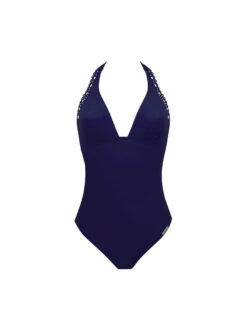 Maillot De Bain 1 Pièce Ajourage Couture Bleu Crystal