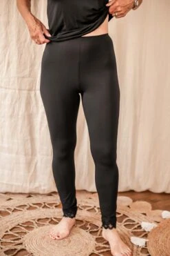 Leggings SIMPLY PERFECT -Lingerie Sensuel Boutique pyjama legging noir simply perfect antigel 2