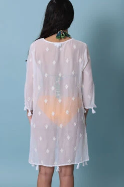 Robe De Plage Blanc Transparent Bohème -Lingerie Sensuel Boutique robedeplageblanchetransprente 3