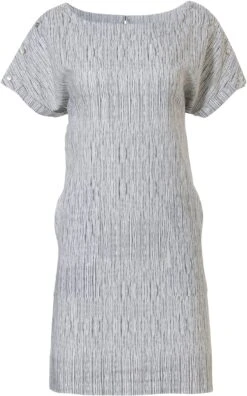 Robe De Plage En Lin Rayé -Lingerie Sensuel Boutique robedeplagegriseroite