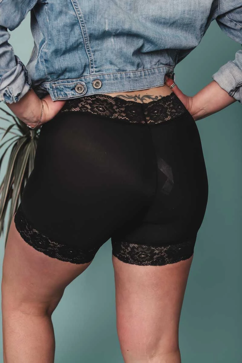 Culotte Short Noir Anti Frottement Dolce Micro 2 Culotte Short Noir Anti Frottement Dolce Micro – Image 2