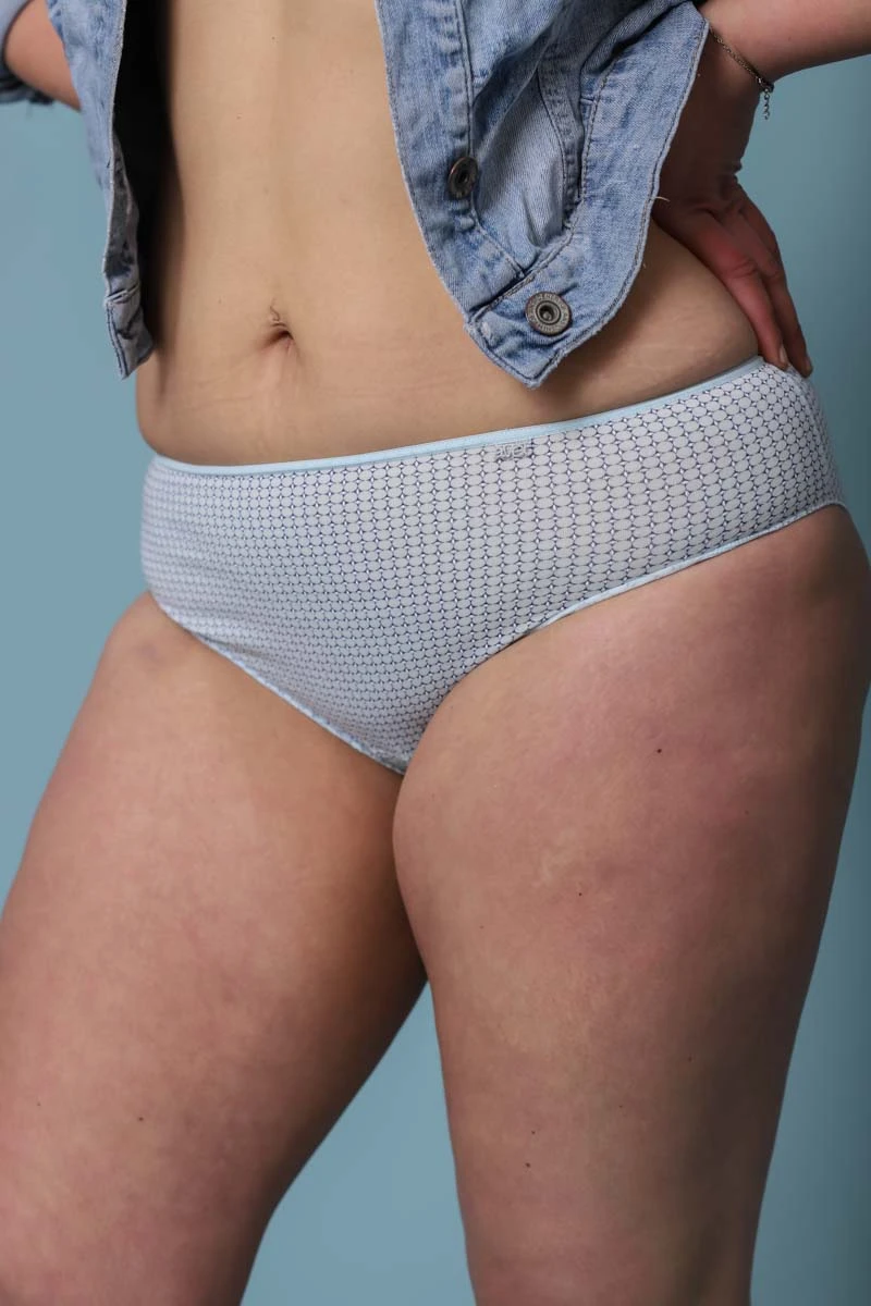 Culotte Haute Coton Fantaisie Bleu Ciel 2 Culotte Haute Coton Fantaisie Bleu Ciel – Image 2