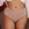 Culotte Haute Coton Couleur Chair