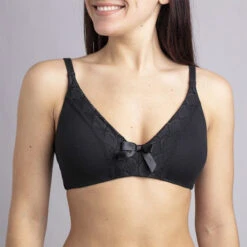 Soutien-gorge Sans Armature Coton Bio Virginie -Lingerie Sensuel Boutique soutien gorge coton biologique virginie noir