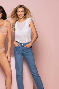 Top Dentelle Blanc Destination Futur